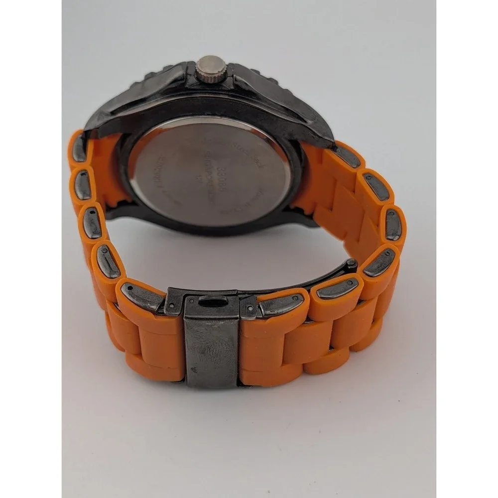 Men's Quartz Watch 48mm Case Rotating Bezel Orange 6.25